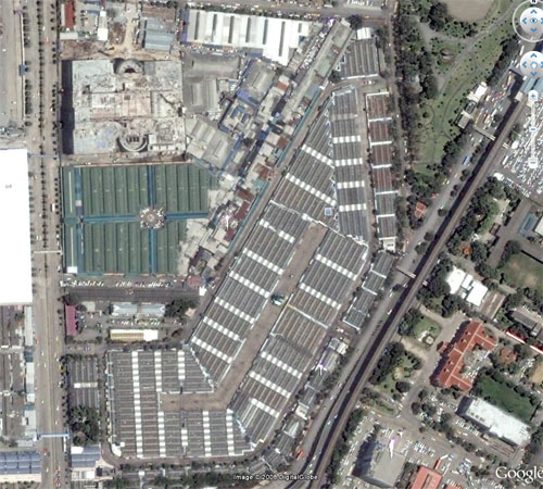Google Earth shows just how big JJ Market is.