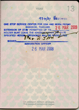 Be sure to remember what date your visa expires, or you'll be paying 500 baht a day in fines - or jail, if the officer is in a bad mood