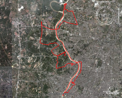 This is what an 80km ride looks like. Keep in mind that we thought we were heading more or less North the entire time. I clearly need a compass. Note the ride back on the boat, which condensed a 6-hour bike ride into about 20 minutes. Nice.