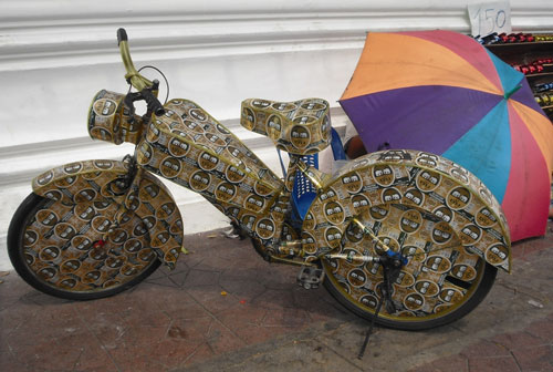 I'm trying to think of a witty comment. I can't. It's a Chang Beer Bike.