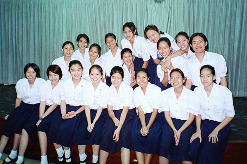 One of my classes back in the day. All these smiling, fresh-faced young girls are now slaves to the grind like you and I, which is either funny or sad, depending on your level of evil.
