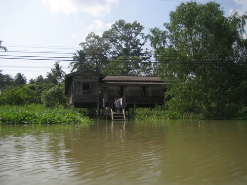 A cool house on the way upriver and/or a frighteningly deserted haunted house that has seen the deaths of many curious teenagers looking for a place to make out.