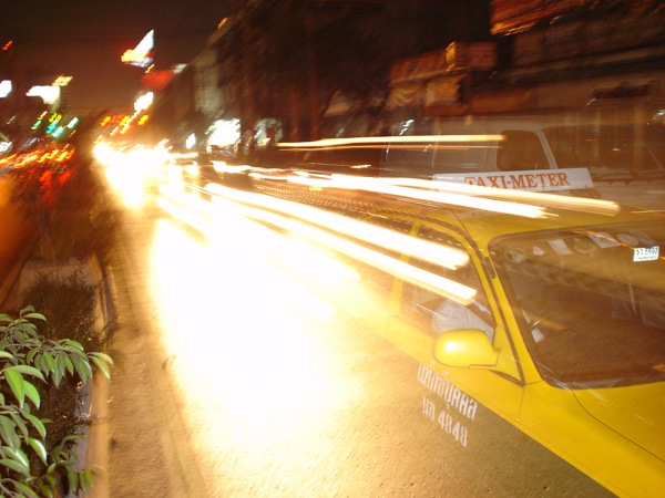 Crossing the street in Bangkok is a bit, uh, noisier than in Salzburg.