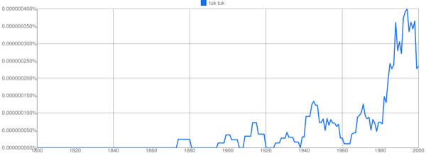 So how about some famous Thai icons? Here's the usage of "Tuk Tuk".