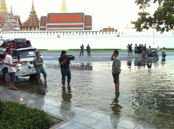 "What's that? No, sorry, this is the deepest puddle I could find."