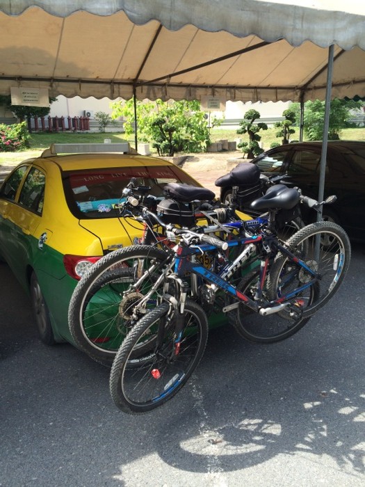 Our bikes loaded up and ready to go.