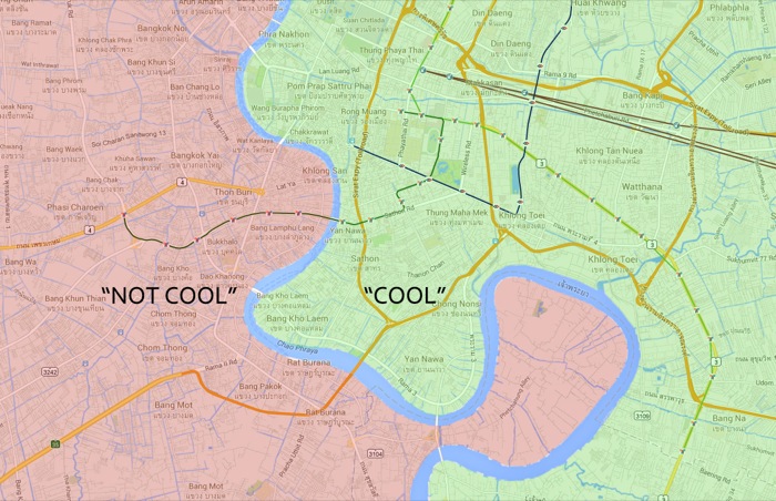 My very own version of a Bangkok heat map.